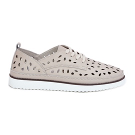 S.Barski Dámské kožené boty S. Barski LR51-610 BEIGE béžový