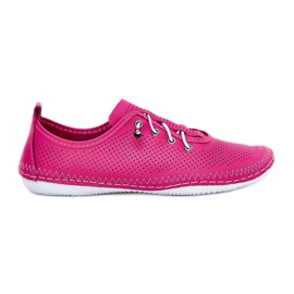 Dámské boty vyrobené z přírodní kůže Artiker 54C0830 Pink růžový