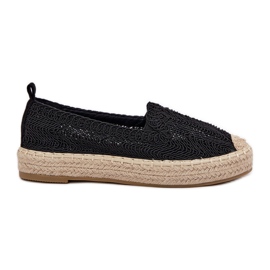 Dámské espadrilles na černé platformě Vinceza 17392 černý