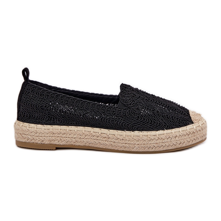 Dámské espadrilles na černé platformě Vinceza 17392 černá