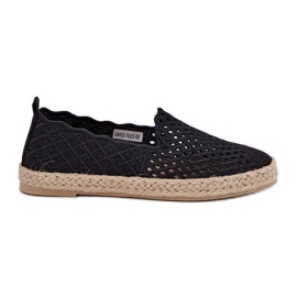 Dámské espadrilles s Vinceza 13625 Black Braid černá