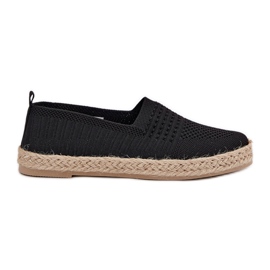 Dámské espadrilles s Vinceza 13624 Black Braid černý