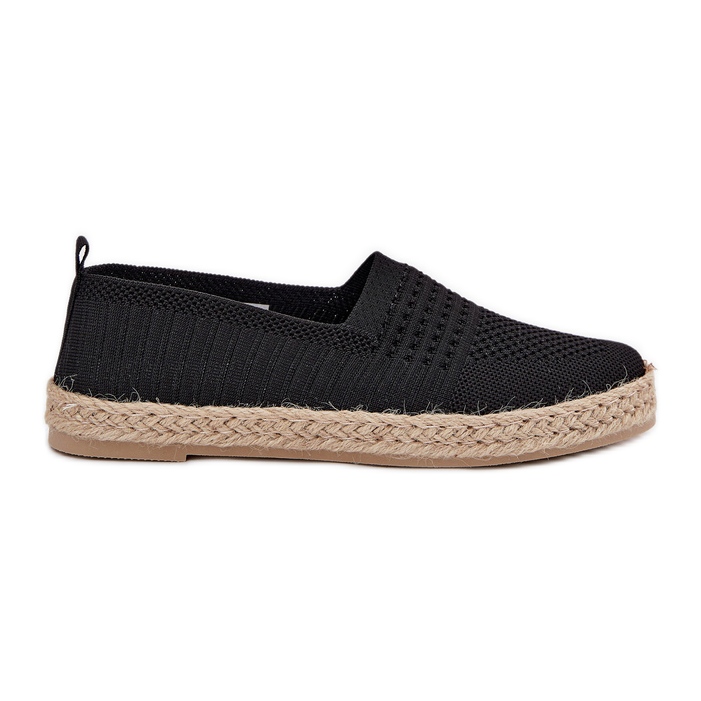 Dámské espadrilles s Vinceza 13624 Black Braid černá