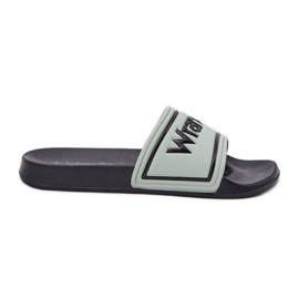 Wrangler Averell Slider Men Low 20251042.52D Pánské pantofle světle zelená