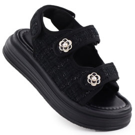 Dámské sandály na platformě Czarne Potocki PY16337 černý