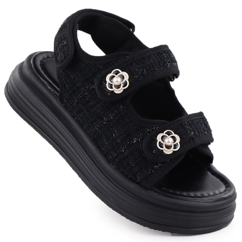 Dámské sandály na platformě Czarne Potocki PY16337 černá