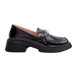 S.Barski Dámské lafické loafy s dekorací LZ42-030 Black černý