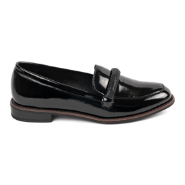 Mokasíny s vložkou Sergio Leone Black Leather černá