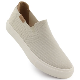Textilní tenisky sklouznou na Beige Big Star RR274721 béžový Textilní tenisky sklouznou na Beige Big Star RR274721 béžový