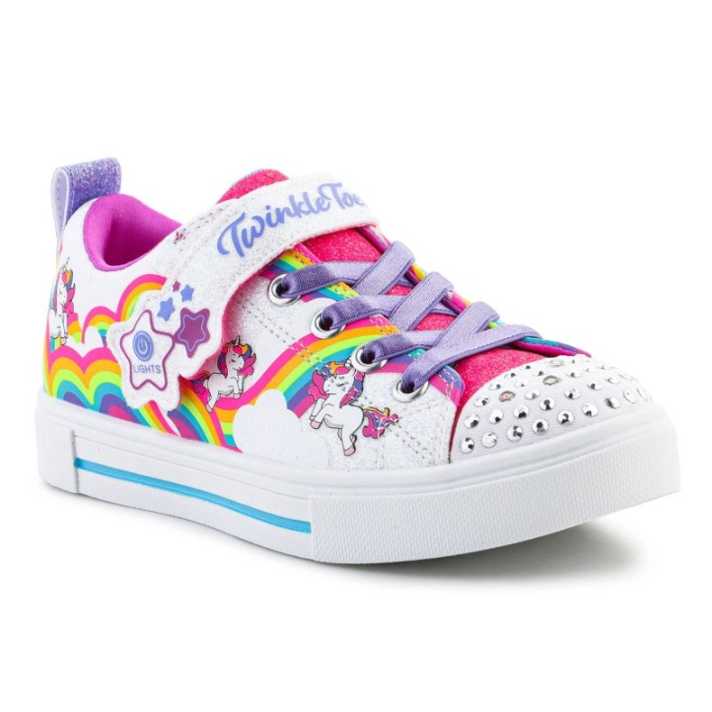 Skechers Twinkle Toes S Lights Twinkle Sparks Boty Jumpin Clouds 314809L-WMLT bílý