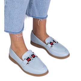 Blue Ecosse Loafers s ozdobou modrý