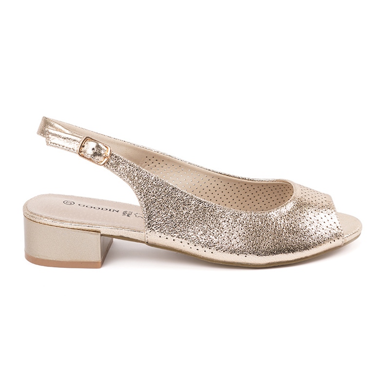 Goodin Zlaté otevřené sandály s nízkým obsahem zlatý Goodin Zlaté otevřené sandály s nízkým obsahem zlatý