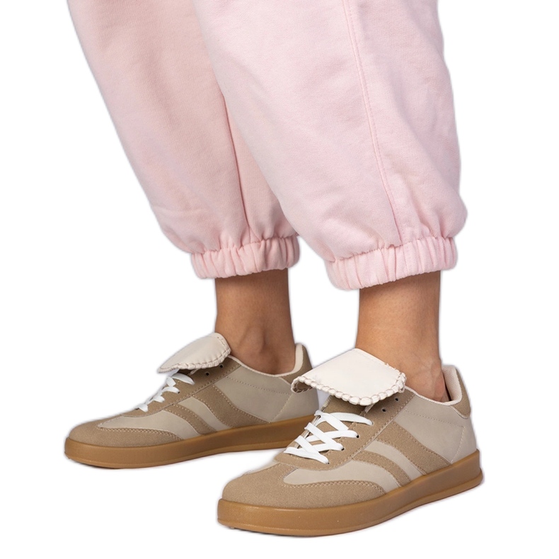 Beige tenisky ženské sportovní tenisky béžový