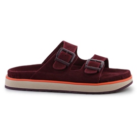 D.Franklin D.Frinklin Flip Flip Flops Skandálku sandální spona DFSH405004-Burg červený