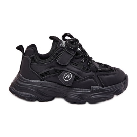 Dětské tenisky na černé platformě černý