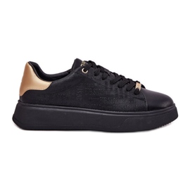 Big Star Dámské tenisky s ekologickou koženou velkou hvězdou RR274257 Black černý