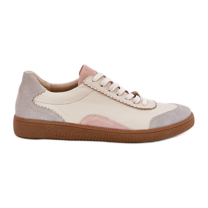 Dámské kožené tenisky Zazoo N1220 Beige béžový