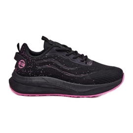 Big Star Sportovní tenisky na velké hvězdě RR274523 Hi-Polish Platform Black System černý