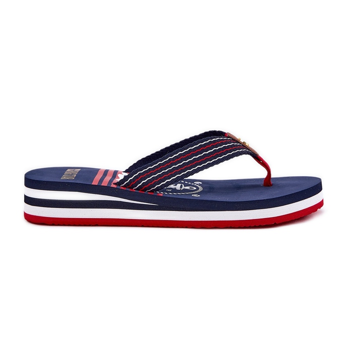 Dámské flip -flops flip -flops on Wedge Big Star RR274A126 Navy Blue modrý Dámské flip -flops flip -flops on Wedge Big Star RR274A126 Navy Blue modrý