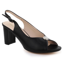 Dámské sandály na Black Jezzi 6985 Post černý