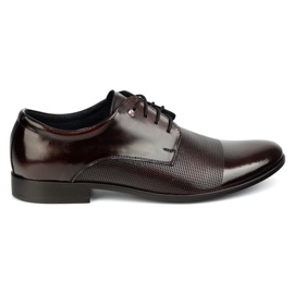 Olivier Elegantní kožená bota 271T2 Cherry červený