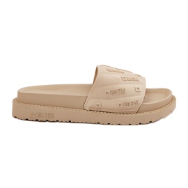 Dámské pantofle na platformě Big Star RR274A542 BEIGE béžový