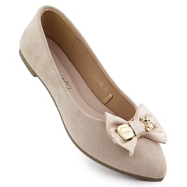 Dámské baleríny s lukem Beige Potocki BB23310 béžový Dámské baleríny s lukem Beige Potocki BB23310 béžový