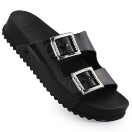 Dámské žabky s černými bazény Beach Buckles Zaxy RR285058