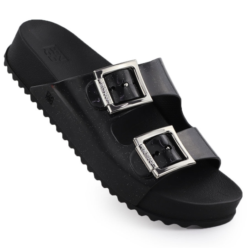 Dámské žabky s černými bazény Beach Buckles Zaxy RR285058 černá Dámské žabky s černými bazény Beach Buckles Zaxy RR285058 černá