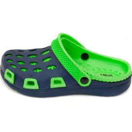 Dětské žabky Aqua-Speed ​​Silvi Jr Kol 48 Green Navy Blue modrý