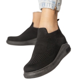 Vložené tenisky černé ponožky černý