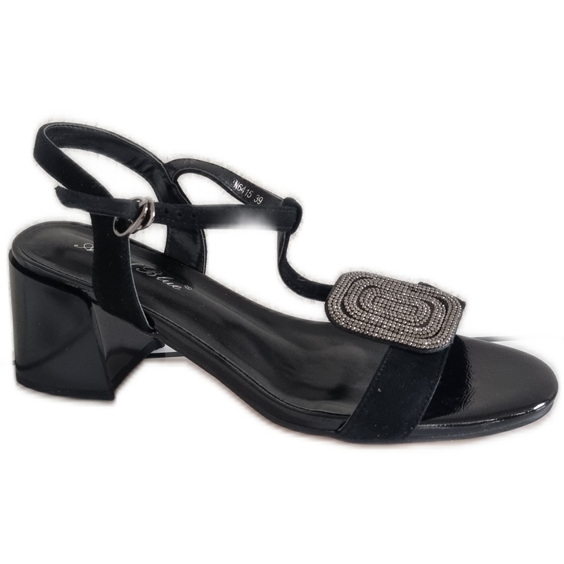 Dámské sandály Angel Blue TN6415 Černé vysoké podpatky černá