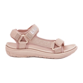 Sandály pro dámské materiály pro suchý zip Lee Cooper LCW-25-34-3560 BEIGE béžový