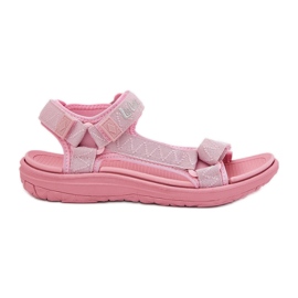 Sandály pro dámské materiál pro suchý zip Lee Cooper LCW-25-34-3561l Pink růžový