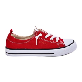 Materiál ženských tenisek Lee Cooper LCW-25-02-3298l červená červený