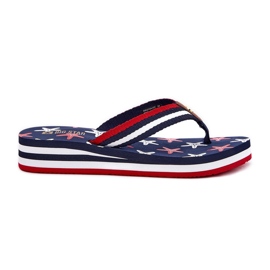 Dámské flip -flops na klínech Big Star RR274A127 Navy Blue modrý