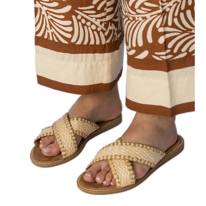 Dámské pantofle béžových žen