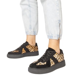 Dámské tenisky černé punčochy černý