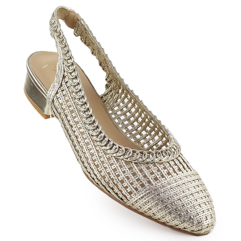 Dámské sandály s otevřeným dílem v Golden Spitz T.Sokolski L25-334 zlatý