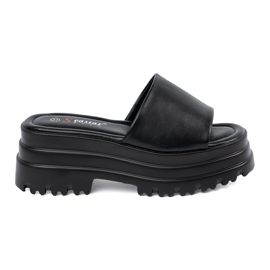 Seastar Černé pantofle na platformě černý