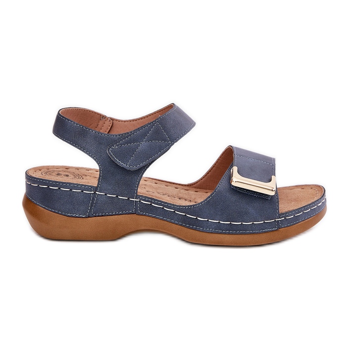 EVento Pohodlné dámské sandály na modrých klínech EVento Pohodlné dámské sandály na modrých klínech