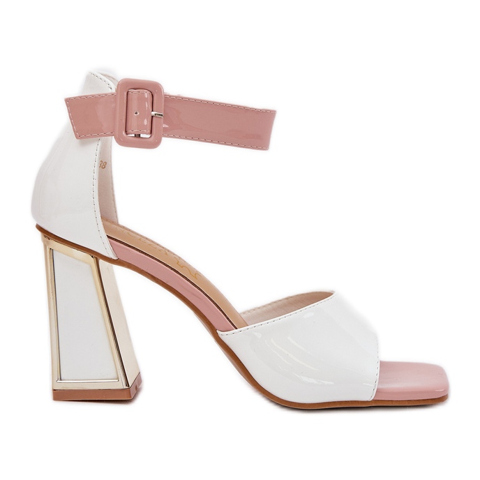 Malované dámské sandály na Vinceza 20266 White Post bílý Malované dámské sandály na Vinceza 20266 White Post bílý