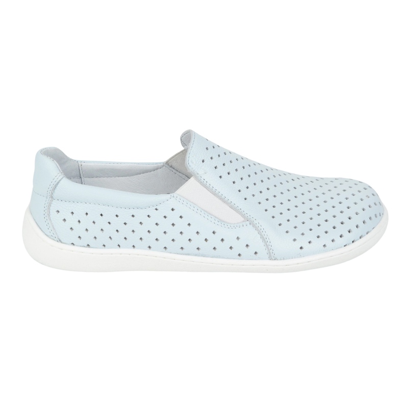 Olivier Bosé ženské minimalistické kožené boty s otevřenou prací skluzu - modrý