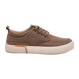 Big Star Materiární mužská velká hvězda RR174064 Khaki tenisky zelený