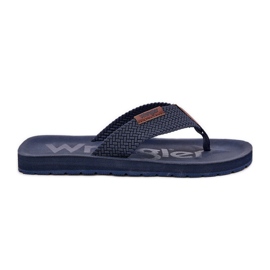 Pánské flip -flops Wrangler Zane Flipflop Men Low 20251044.24H Navy Blue modrý