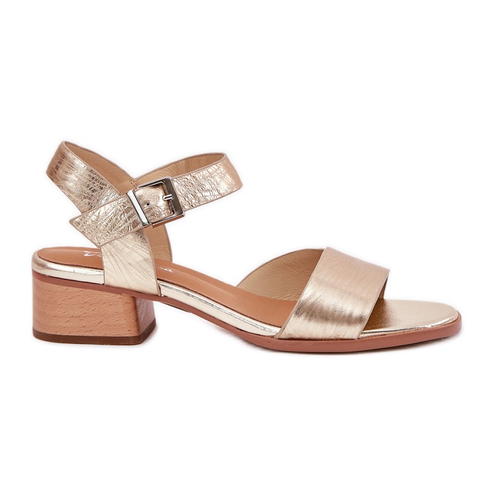 Maciejka N6802-25 Kožená kožená sandály zlatý Maciejka N6802-25 Kožená kožená sandály zlatý