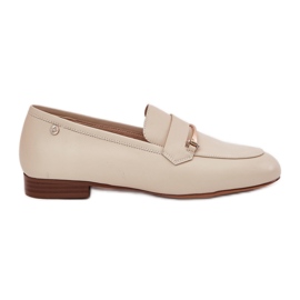 Dámská kožená bota Maciejka K6809-04 Béžová béžový