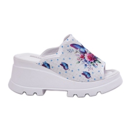 Dámské kožené žabky Artiker 56C0428 WHITE bílý