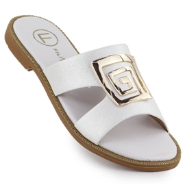 Dámské žabky s dekorací White Filippo DS3703 bílý