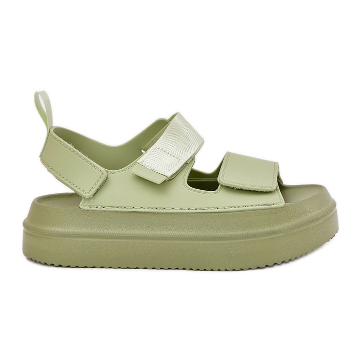 Inna Dámské sandály na platformě s suchým zipem zelená Inna Dámské sandály na platformě s suchým zipem zelená